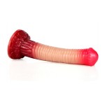 Dildo Σιλικόνης Πέος Ελέφαντα με Ραβδώσεις & Βεντούζα Trempix Elephant Silicone Dick with Suction Cup 22 x 5,5 cm - Κόκκινο | Fantasy Dildos