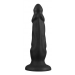 Extreme Silicone Dildo with Ribs & Suction Cup - Black | Huge & Fisting Dildos