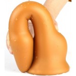 Large Vipe Smooth Silicone Dildo 21 x 5 cm - Gold | Huge & Fisting Dildos