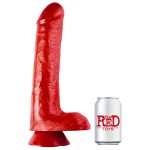 XL Ομοίωμα Πέους με Βεντούζα & Όρχεις Angry Dick XL Realistic Dildo with Suction Cup & Balls - Κόκκινο | Μεγάλα Dildo & Dildo για Fisting