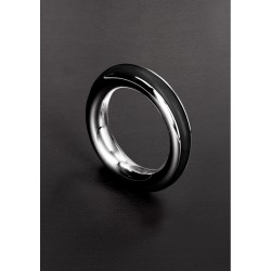 Metal Cazzo Cock Ring with Black Stripe 40mm - Black | Metal Cock Rings