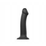 Dual Density Bendable Large Realistic Silicone Dildo with Suction Cup - Black | Realistic Dildos