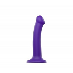 Dual Density Bendable Medium Realistic Silicone Dildo with Suction Cup - Purple