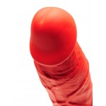 Μεγάλο Ομοίωμα Πέους Σιλικόνης με Όρχεις & Βεντούζα Stretch Silicone Realistic Dildo with Balls & Suction No.5 24 x 6 cm - Κόκκινο | Ομοιώματα Πέους