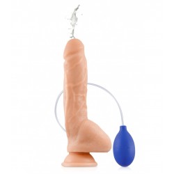 Roby Realistic Ejaculating Dildo with Balls & Suction Cup - Flesh | Realistic Dildos
