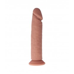 Dual Layer R26 Realistic Silicone Dildo with Suction Cup 26 cm - Flesh