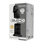 Dual Density Silicone Realistic Dildo with Suction Cup 19 cm - Black | Realistic Dildos