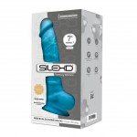 Dual Density Silicone Realistic Dildo with Balls & Suction Cup 17,5 cm - Blue | Realistic Dildos