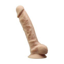 Dual Density Silicone Realistic Dildo with Balls & Suction Cup 23 cm - Skin Colour | Realistic Dildos
