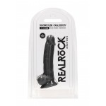 Realistic Silicone Dildo with Balls & Suction Cup 18 cm - Black | Realistic Dildos