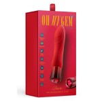 Oh My Gem Silicone Desire Rechargeable Classic Vibrator - Red | Tonga