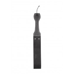 Δερμάτινο Paddle με Ξύλινη Λαβή Wooden Handle Belt Whip Slapper Leather - Μαύρο | Paddles