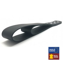 Διπλό Δερμάτινο Paddle 25 cm - Μαύρο | Paddles