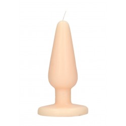 Κερί Πρωκτική Σφήνα Scandalous Butt Plug Candle - Λευκό | Παιχνίδια για Party