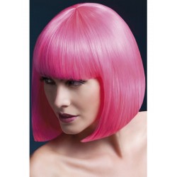 Fever Elise Wig 13inch/33cm Neon Pink Sleek Bob with Fringe | Wigs