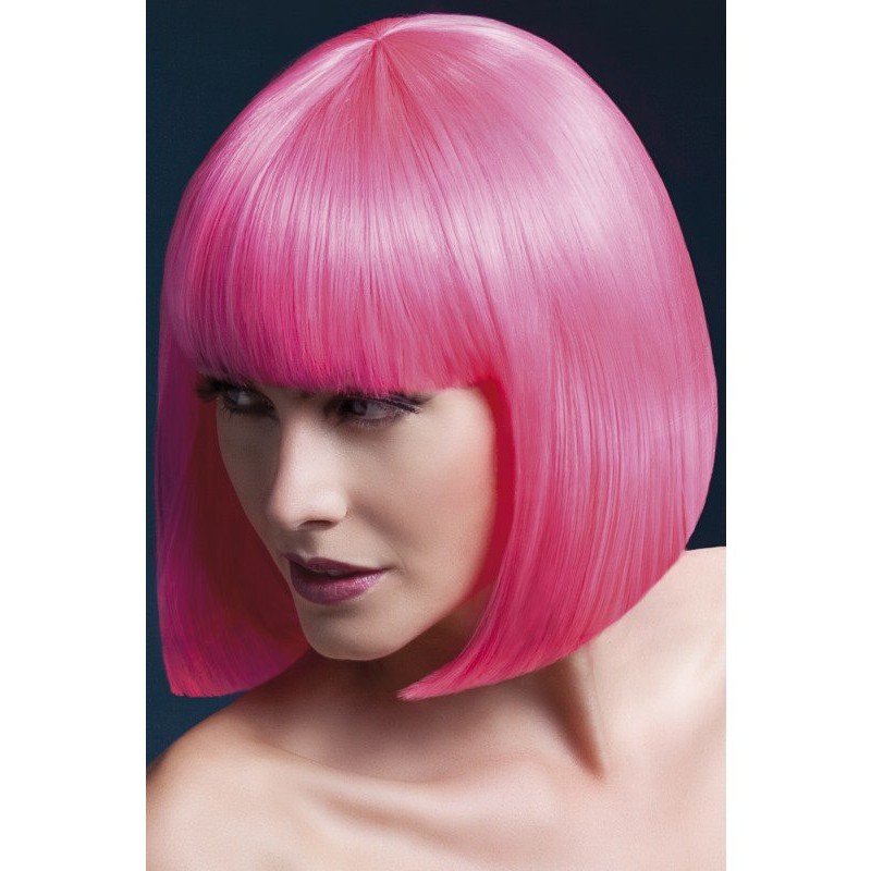 Fever Elise Wig 13inch/33cm Neon Pink Sleek Bob with Fringe | Περούκες