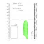 Φωσφοριζέ Κάλυμμα Πέους με Ραβδώσεις Swirl Thick Stretchy Glow In The Dark Penis Sheath - Πράσινο | Προεκτάσεις & Καλύμματα Πέους
