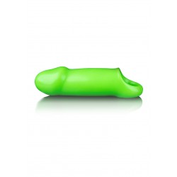 Smooth Thick Stretchy Glow In The Dark Penis Sheath - Green
