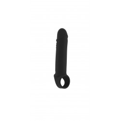 Κάλυμμα Πέους με Δακτύλιο Όρχεων No. 31 Sono Stretchy Penis Extension - Μαύρο