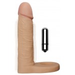Vibrating Penis Extension for Double Penetration - Flesh | Penis Extenders