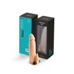Κάλυμμα Πέους με Δόνηση & Κλειτοριδικό Διεγέρτη Vibrating Realistic Penis Sheath S3 with Clitoral Stimulator 16,2 cm - Φυσικό Χρώμα | Προεκτάσεις & Καλύμματα Πέους
