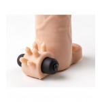 Ρεαλιστικό Κάλυμμα Πέους με Δόνηση Realistic Vibrating Penis Sheath S5 19 cm - Φυσικό Χρώμα | Προεκτάσεις & Καλύμματα Πέους
