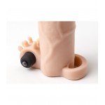Ρεαλιστικό Κάλυμμα Πέους με Δόνηση Realistic Vibrating Penis Sheath S6 21 cm - Φυσικό Χρώμα | Προεκτάσεις & Καλύμματα Πέους
