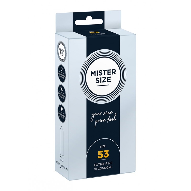 Προφυλακτικά Mister Size Pure Feel Condoms 53 mm - 10 Τεμάχια | Προφυλακτικά σε Μεγέθη