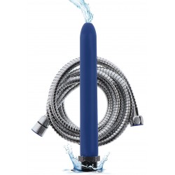 Ακροφύσιο με Μεταλλικό Σπιράλ Κλύσμα The Cleaner Shower Anal Douche Set Hose with Spiral 15 cm - Μπλε | Πρωκτικά Κλύσματα