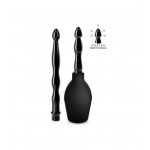 Anal Pear Douche P4 with 2 Heads - Black | Anal Douche & Enemas