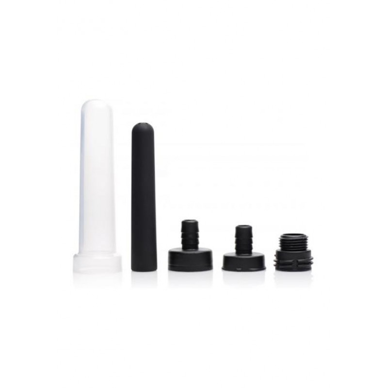 Σετ Ακροφυσίων για Πρωκτικό Κλύσμα Travel Enema Water Bottle Adapter Set 5 Pieces - Μαύρο | Πρωκτικά Κλύσματα