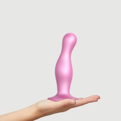 Curvy Plug Large Silicone Premium Dildo with Suction Cup - Pink | Strap On Dildos