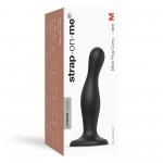 Curvy Plug Medium Silicone Premium Dildo with Suction Cup - Black | Strap On Dildos
