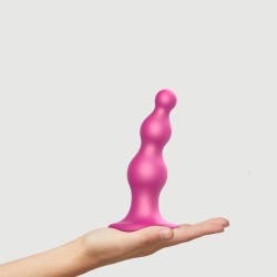 Plug Beads Medium Silicone Premium Dildo with Suction Cup - Pink | Strap On Dildos