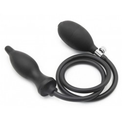 Φουσκωτή Πρωκτική Σφήνα Dark Inflator Silicone Inflatable Butt Plug - Μαύρη | Φουσκωτές Σφήνες