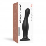 Curvy Plug XL Silicone Premium Dildo with Suction Cup - Black | Strap On Dildos