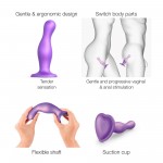Curvy Plug XXL Silicone Premium Dildo with Suction Cup - Purple | Strap On Dildos