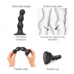 Plug Balls XXL Silicone Premium Dildo with Suction Cup - Black | Strap On Dildos