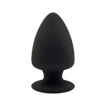Cone Shaped Silicone Medium Butt Plug - Black | Butt Plugs
