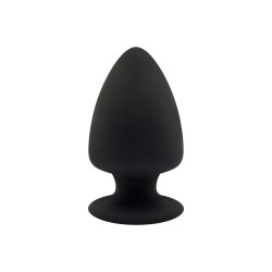 Κωνική Πρωκτική Σφήνα Σιλικόνης Cone Shaped Silicone Small Butt Plug - Μαύρη