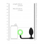 Πρωκτική Σφήνα Σιλικόνης με Δαχτυλίδι Πέους Silicone Butt Plug with Cock Ring - Μαύρη/Πράσινη | Πρωκτικές Σφήνες
