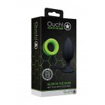 Silicone Butt Plug with Cock Ring - Black/Green | Butt Plugs