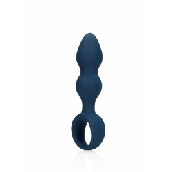 Teardrop Shaped Large Silicone Butt Plug - Blue