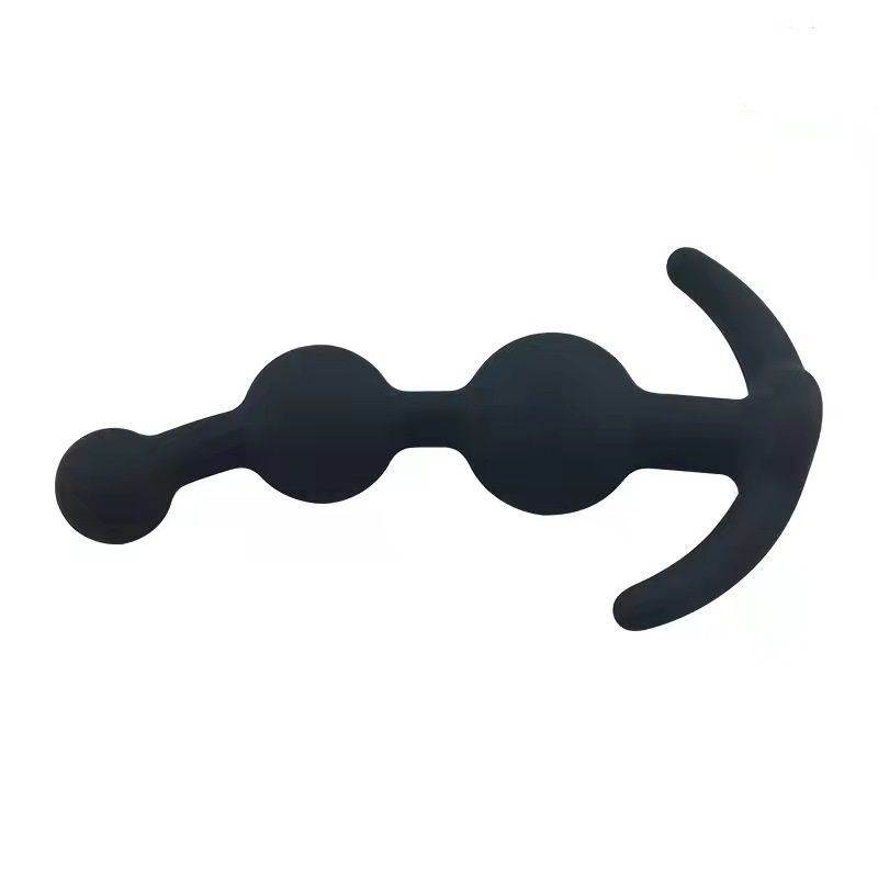 Πρωκτική Σφήνα με Μπίλιες Silicone Beaded Butt Plug 13 cm - Μαύρη | Πρωκτικές Σφήνες