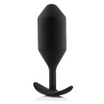Πρωκτική Σφήνα Σιλικόνης με Εσωτερικές Μπάλες B-Vibe Silicone Snug Plug 5 XL Weighted Butt Plug - Μαύρη | Πρωκτικές Σφήνες