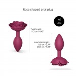 Πρωκτική Σφήνα Σιλικόνης Τριαντάφυλλο Open Rose Medium Silicone Butt Plug - Μωβ | Πρωκτικές Σφήνες