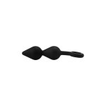 Διπλή Πρωκτική Σφήνα Σιλικόνης με Λαβή Fantasstic XL Double Drop Silicone Butt Plug - Μαύρη | Πρωκτικές Χάντρες & Μπίλιες