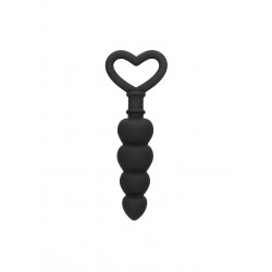 Ouch Silicone Anal Love Beads - Black