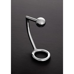 Intruder Metal Butt Plug with C-Ring 55/30 mm - Silver | Anal Hooks