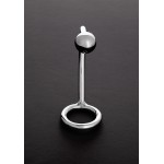 Μεταλλικό Δαχτυλίδι Πέους με Πρωκτική Σφήνα Intruder Metal Butt Plug with C-Ring 55/30 mm - Ασημί | Πρωκτικοί Γάντζοι